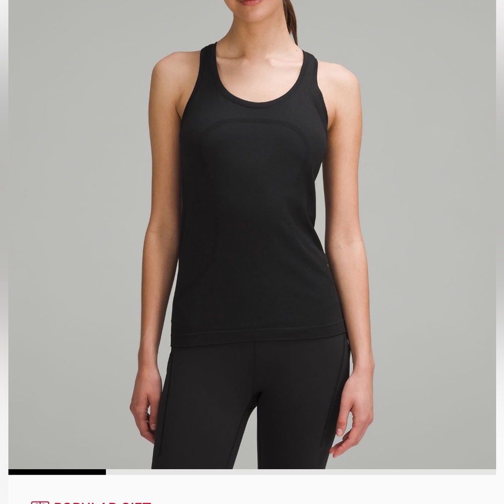 NWOT black lululemon swiftly tech tank